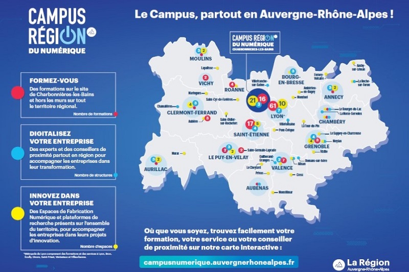 Carte du Campus Région du Numérique hors-les-murs