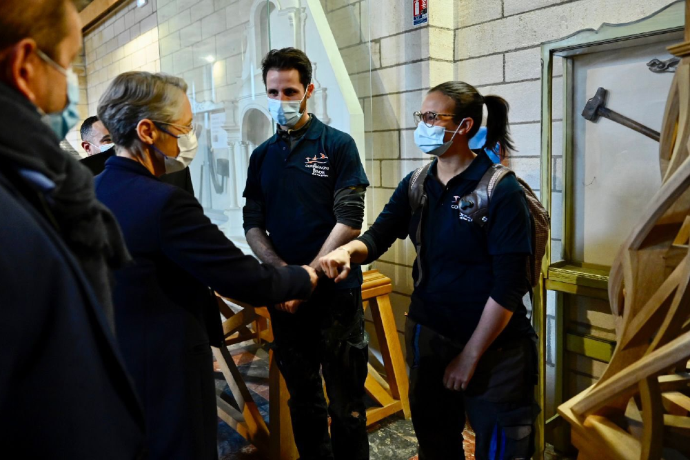 Bilan de l'apprentissage à Marseille, avec Elisabeth Borne, le 4 février 2022.