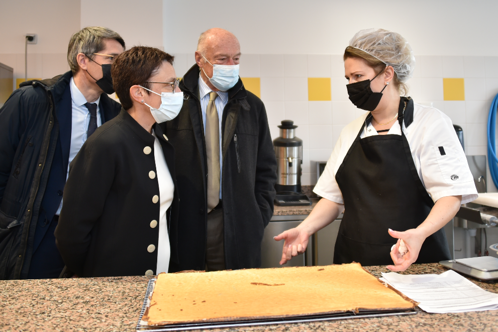 Inauguration du Pôle alimentaire du Campus des métiers de la Vienne, le 3 mars 2022.