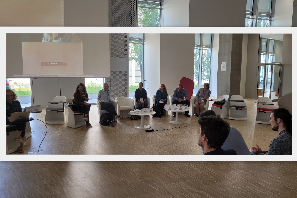 La table ronde « jeux et intelligence artificielle » organisée au Campus Condorcet à Aubervilliers à l’occasion du Salon de la valorisation en sciences humaines et sociales, le 18 mai 2022.