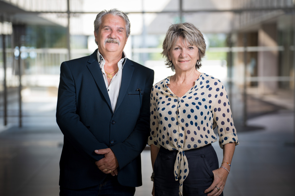 Joël Ellen (FNSCBA-CGT), président de l’Opco Constructys, et Laure Vial (Capeb), vice-présidente.