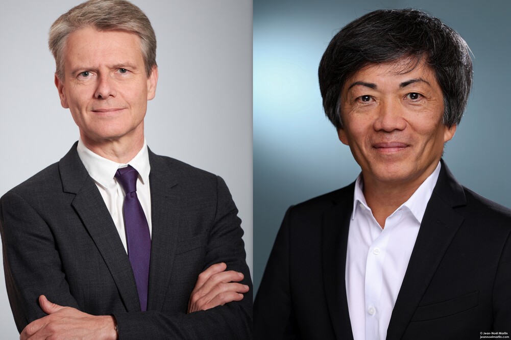 Patrice Guézou, directeur du développement du capital humain de Sémaphores ; Tong Chhor, président de l’association Seniors Force Plus (SF+).