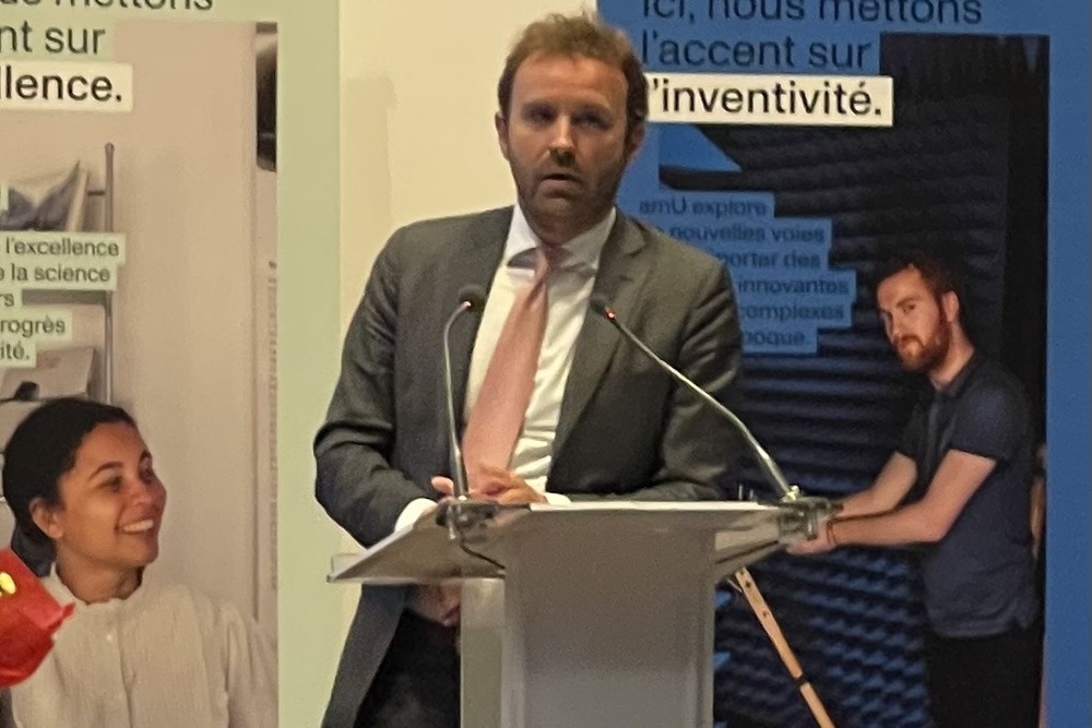 Antoine Foucher, président de Quintet, lors du 50e Colloque de la formation continue à l’Université, organisé par Univpro.