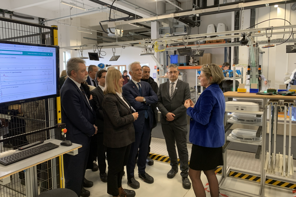 Patrick Martin, président Medef, visite le Campus des métiers et des qualifications d’excellence Industrie du futur, le 21 janvier 2026 à Évry-Courcouronnes (91).