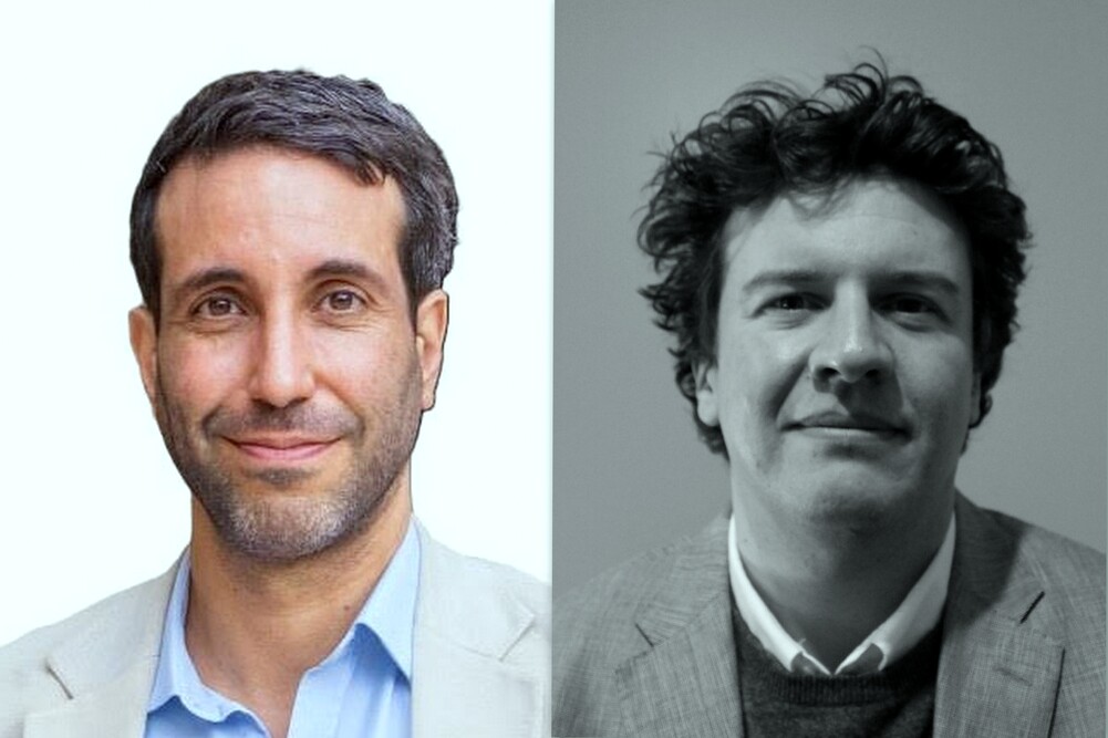 Mehdi Salim, directeur général de la Wild Code School, et, à droite, Mathieu Giannecchini, directeur général adjoint de l’école Simplon.co.