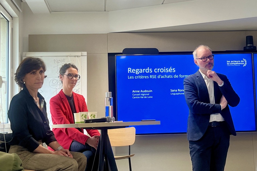 Débat sur la responsabilité sociale des entreprises organisé par Les Acteurs de la compétence le 27 mars 2026 à Paris.