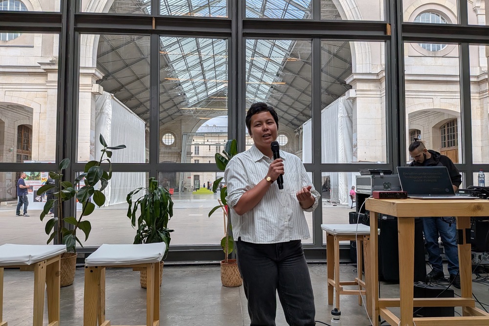 Le 9 juin 2026 à Paris, au salon Talents for the planet, Isabelle Huynh, co-fondatrice de l'Institut Transitions.