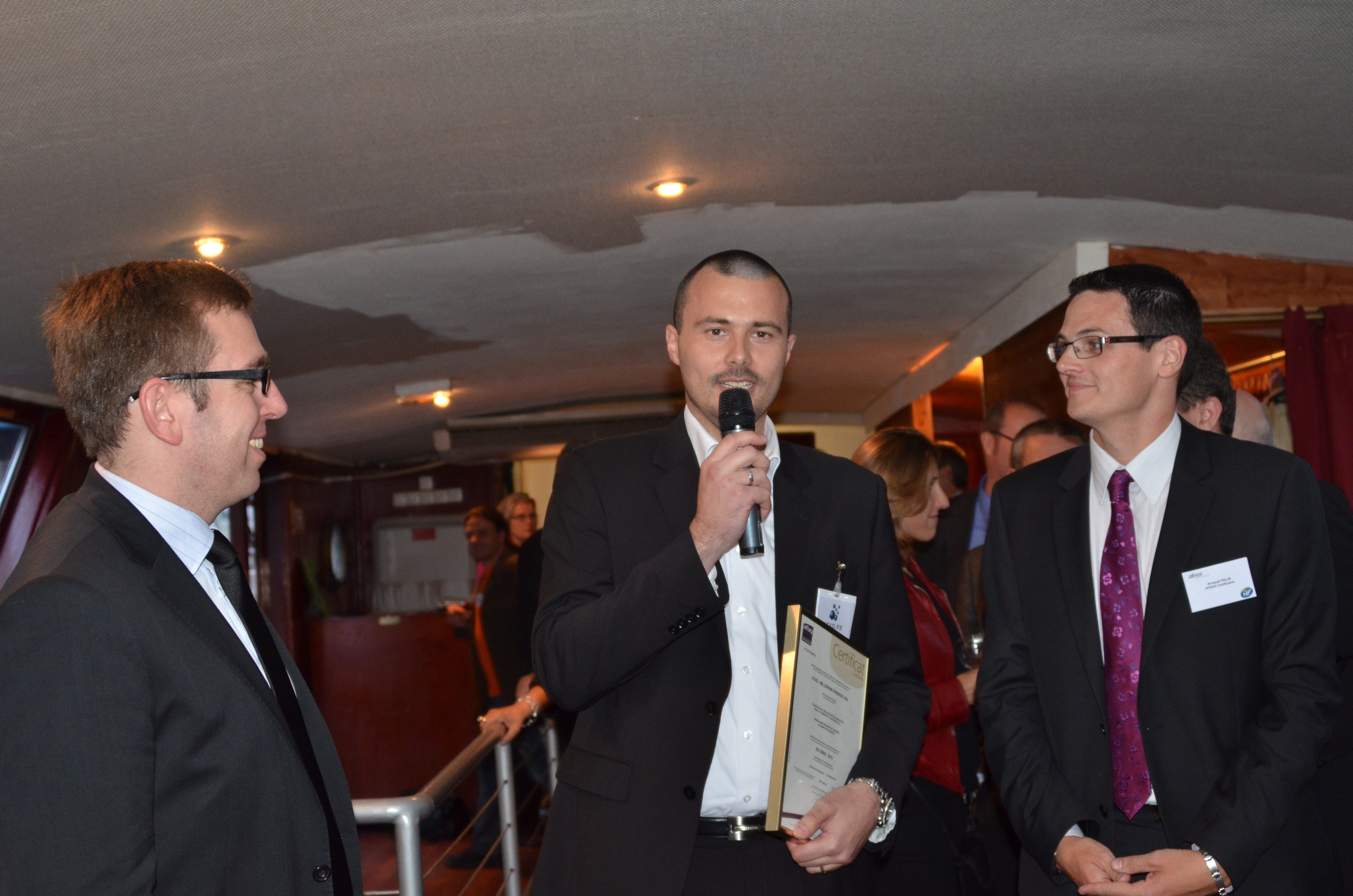 De gauche à droite : Julien Veyrier (Centre Inffo), Yoan Müller (ATAO) et Arnaud Félix (Afnor)