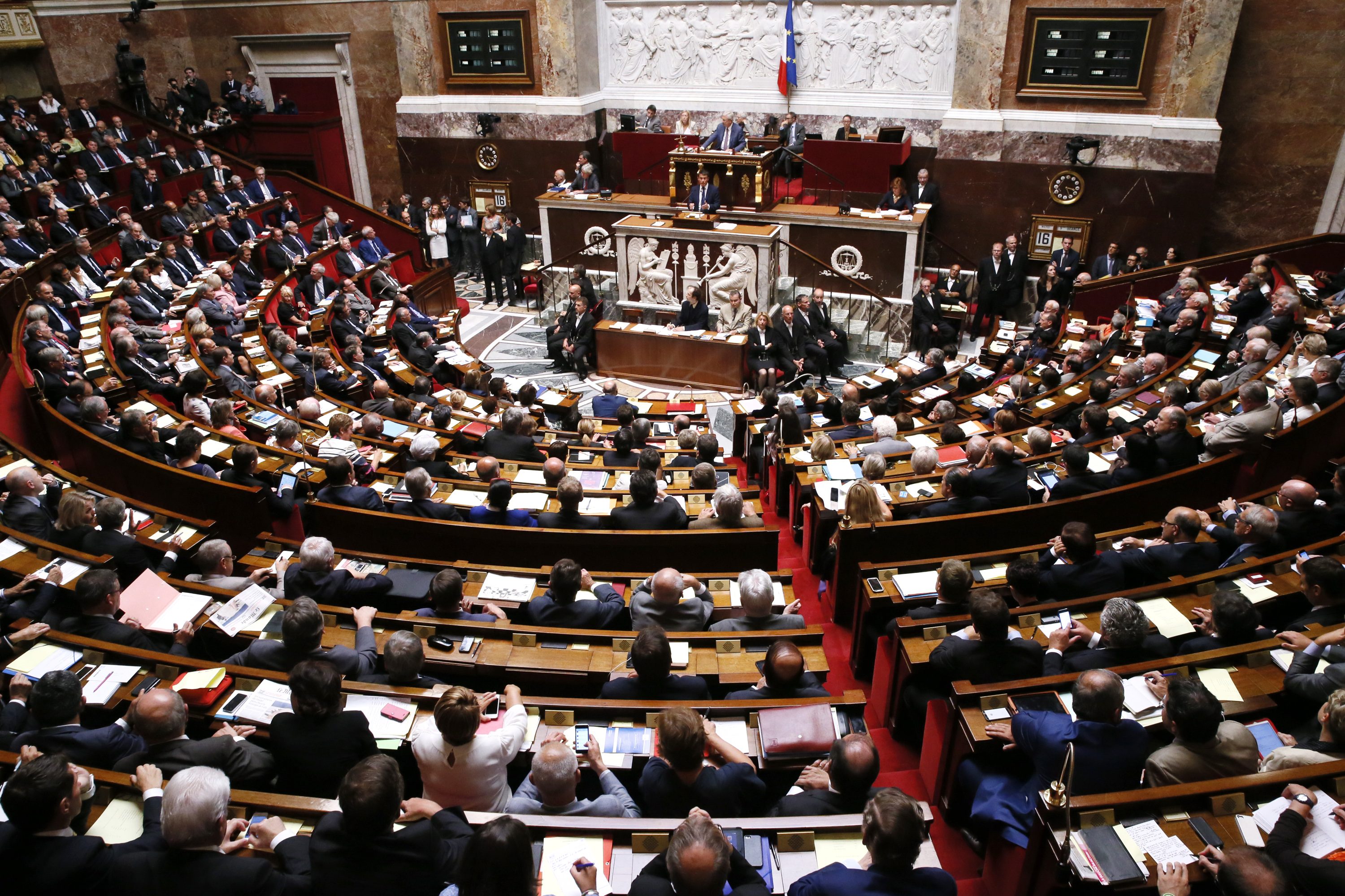 L'hémicycle de l'Assemblée nationale