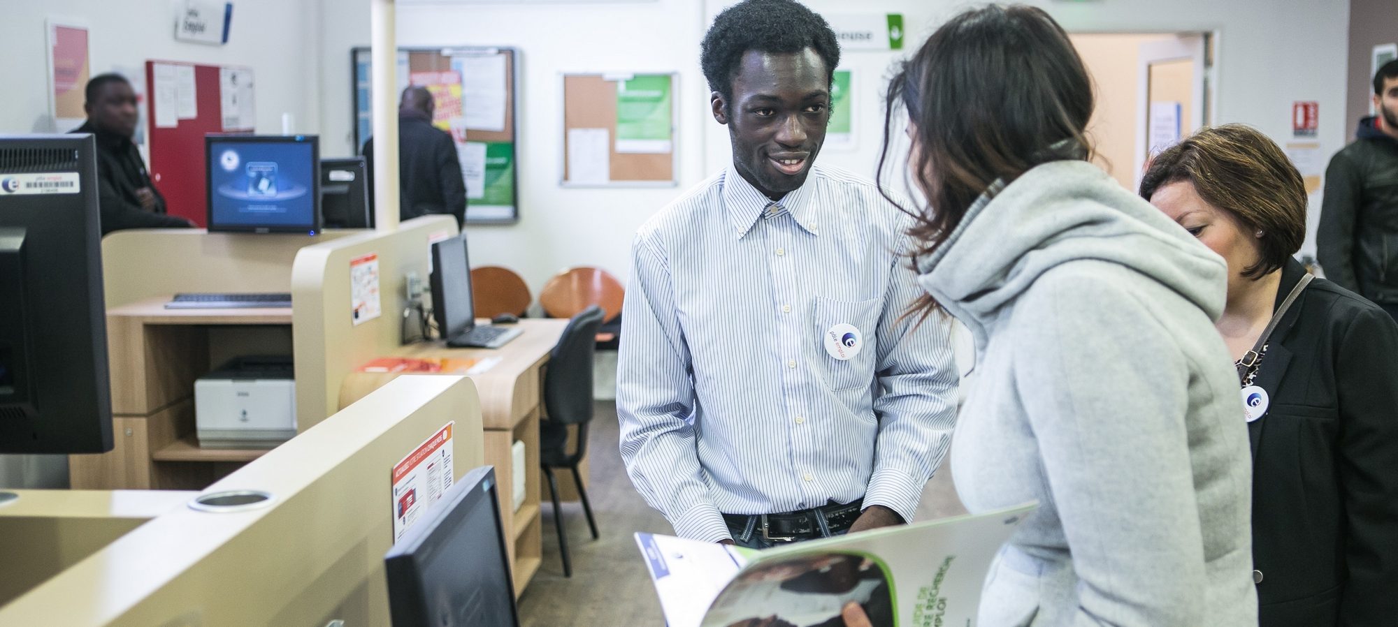 À l’agence Pôle emploi Clichy-sous-Bois.