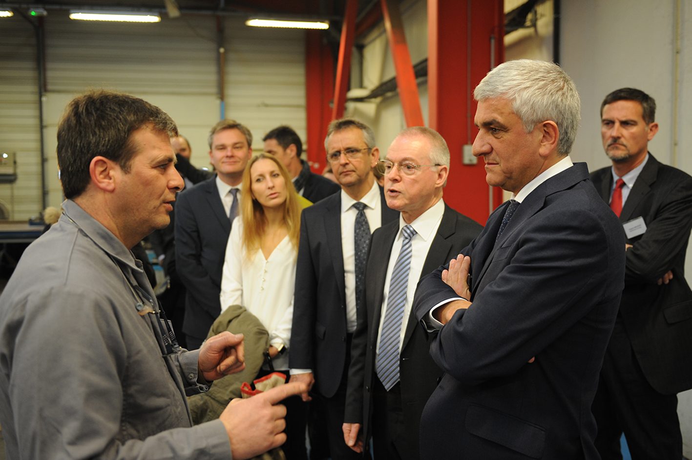 Hervé Morin visite le CFAI du Havre.