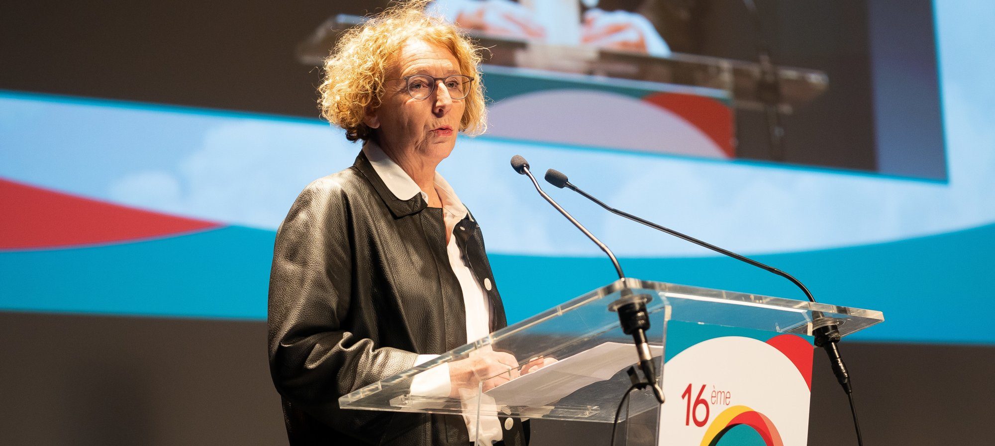 Muriel Pénicaud,ministre du Travail, le 30 janvier 2019 lors de l'ouverture de la 16e Université d’hiver de la formation professionnelle.