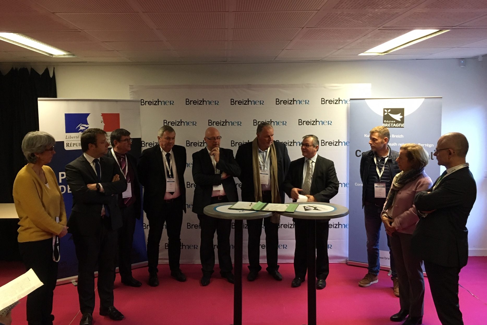 Signature du Contrat d'objectifs pêche et aquaculture à Auray (Morbihan) le 15 novembre 2019 ©Raphaël Baldos