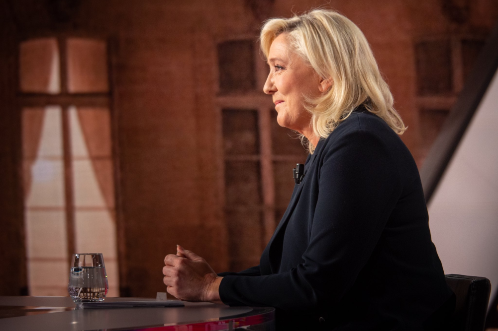 Marine Le Pen, candidate du Rassemblement national, le 3 mars 2022 sur France 2.