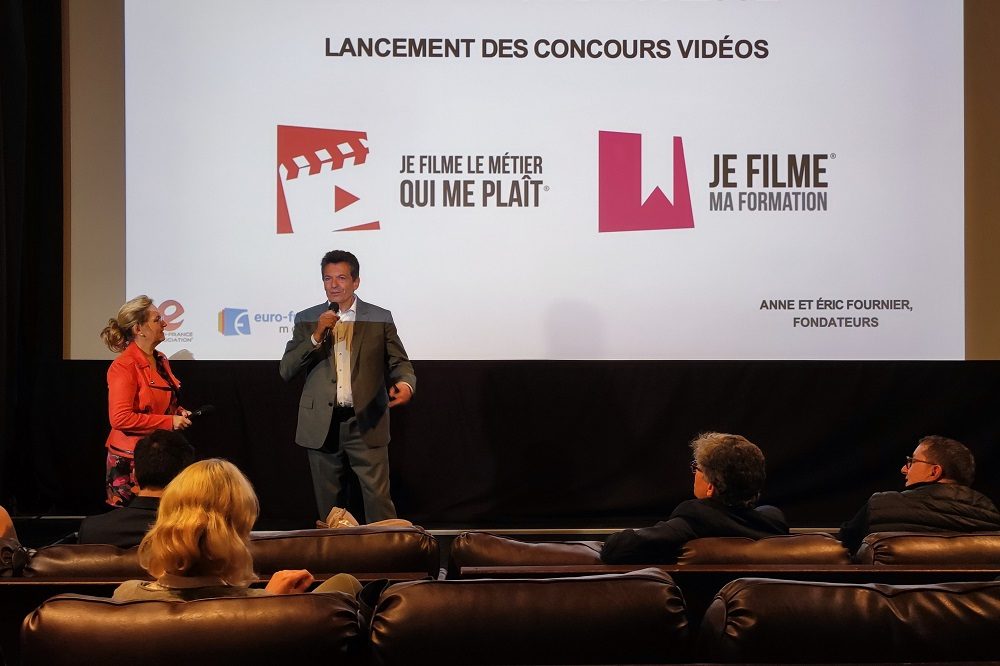 Photo d'Anne et Eric Fournier, co-fondateurs des concours Je filme ma formation et Je filme le métier qui me plaît