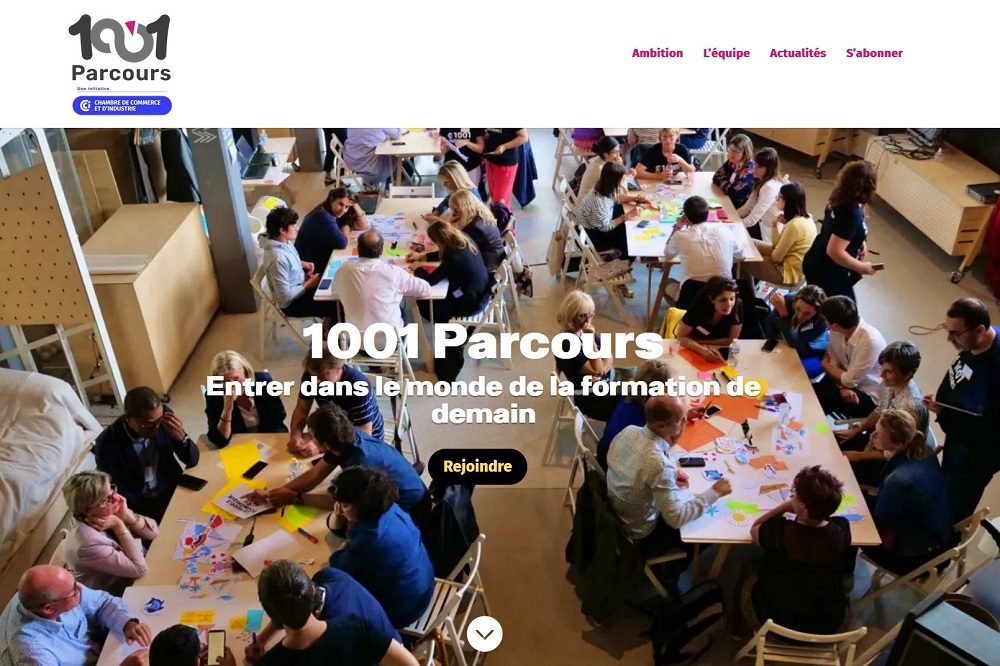 Copie d'écran du site 1001 Parcours