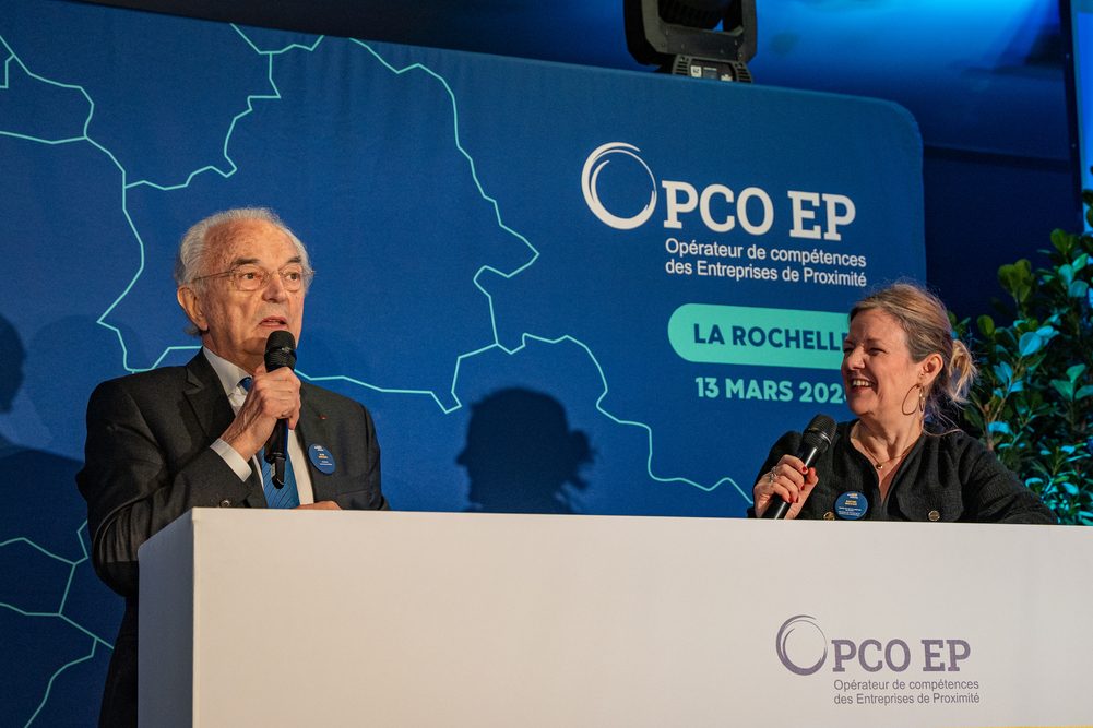 Lors du colloque “Mobilité internationale” organisé le 13 mars 2024 par Opco EP à La Rochelle.
