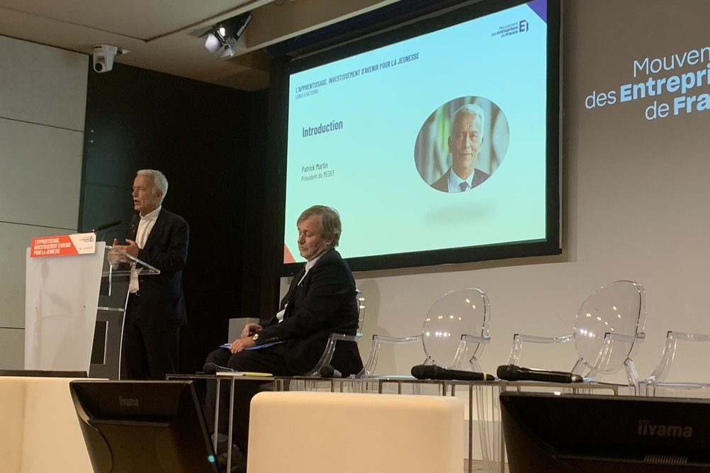 Le 6 octobre 2025, l’annonce par Patrick Martin, président du Medef, d’un “manifeste pour l’apprentissage”.